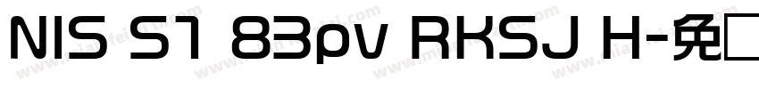 NIS S1 83pv RKSJ H字体转换